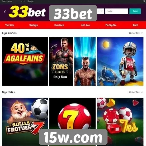 Variedade de jogos disponíveis no 33bet
